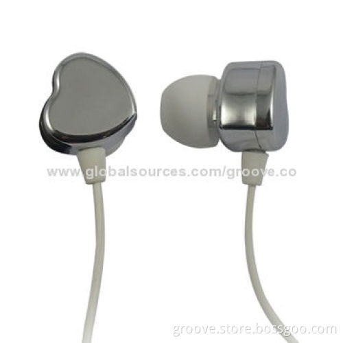 2014 Most popular heart shape earphones for gift